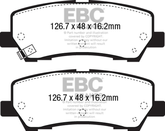 Ebc DP43043R EBC Yellowstuff Brake Pad Sets