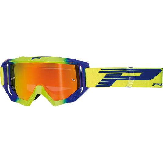 Fluorescent Yellow/Blue / Mirrored Lens