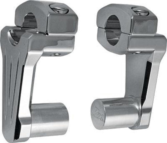 Rox Speed Fx 4R-P2CC02 Pivoting Handlebar Riser - 2in. Rise - Chrome