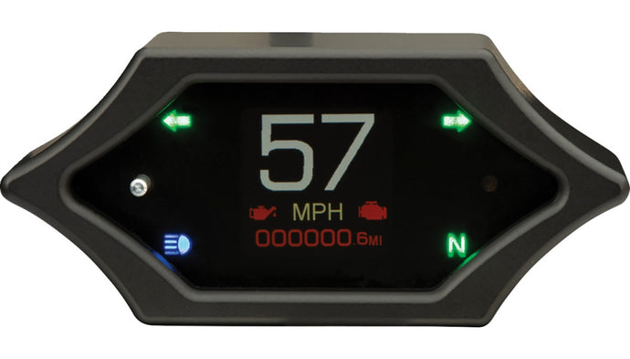 Dakota Digital MLX-5200-K MLX-5000 Series Universal Gauge - Spiked - Black - 41/2in. W x 2in. H