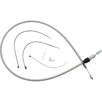 Magnum 523412HE Alternate Length Polished Stainless Quick Connect Braided Upper Clutch Cable - 46in.
