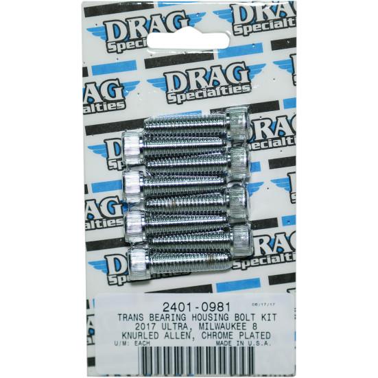 Drag Specialties 2401-0981 Transmission Bearing Housing Bolt Kit - Knurled