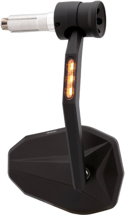 Highsider 301-527 Victory Rim Bar End Turn Signal and Run Light Mirror