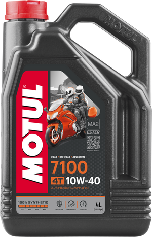 Motul 104092 7100 4T Synthetic Ester Motor Oil - 10W40 - 4L.