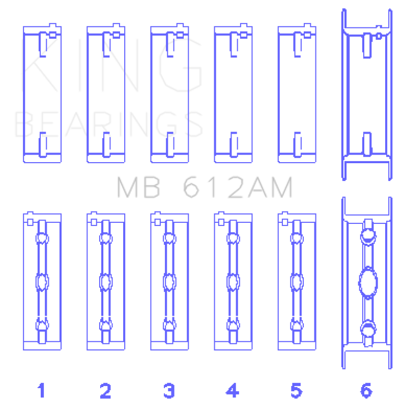 Load image into Gallery viewer, King Engine Bearings MB612AM KING Main Bearings
