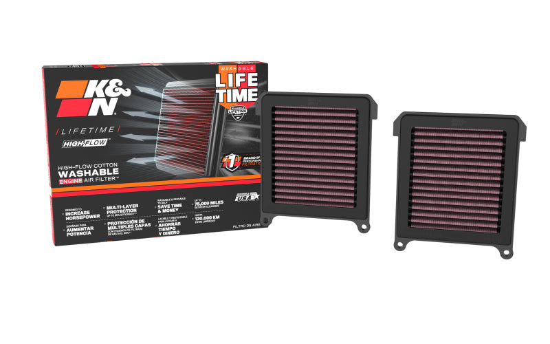 Load image into Gallery viewer, K&amp;N Engineering HA-1120 KN Motorcycle Direct Fit Air Filters
