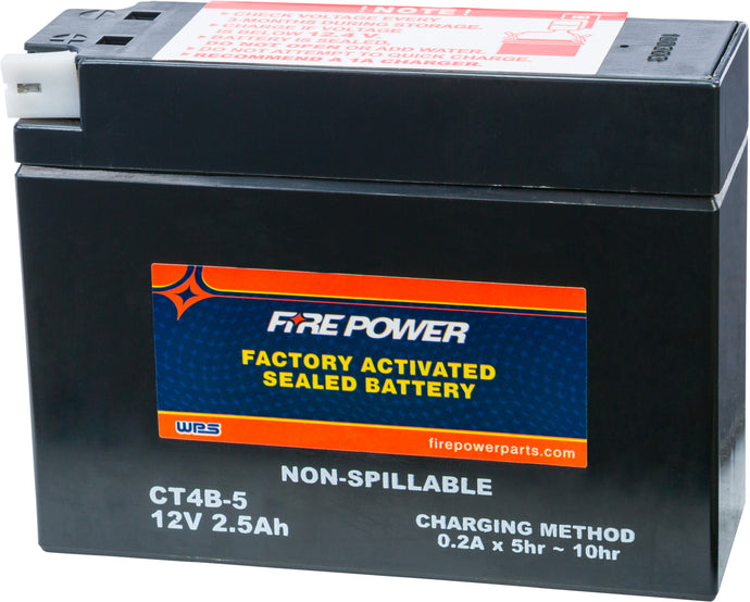 Fire Power CT4B-5 Factory Activated Maintenance Free Sealed Battery