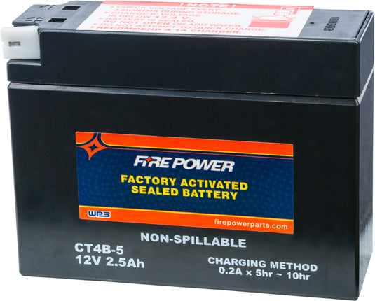 Fire Power CT4B-5 Factory Activated Maintenance Free Sealed Battery