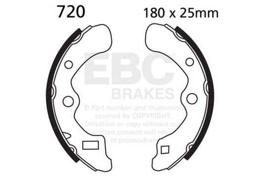 Ebc Powersports 720 EBC Powersport Brake Shoes