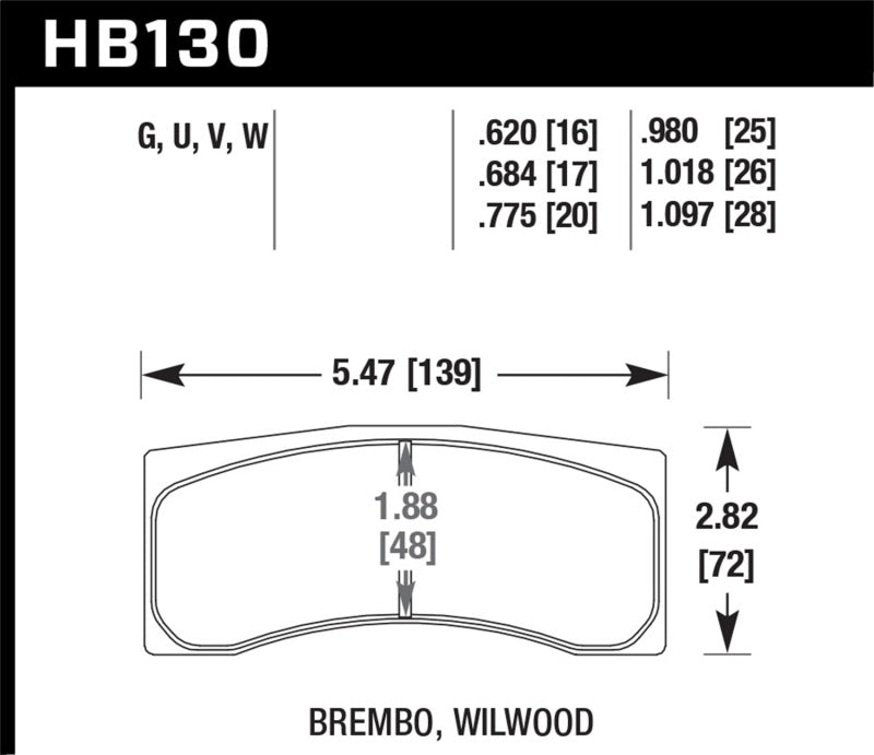 Load image into Gallery viewer, Hawk Performance HB130U1.097 HAWK DTC-70 Brake Pad Sets
