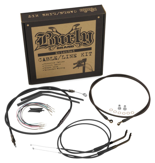 Burly Brand B30-1191 T-Bar Cable and Brake Line Kit - 14in.