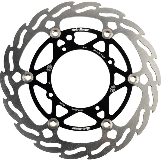 Moto-Master 112160-PU Floating Brake Disc - Black Flame Aluminum