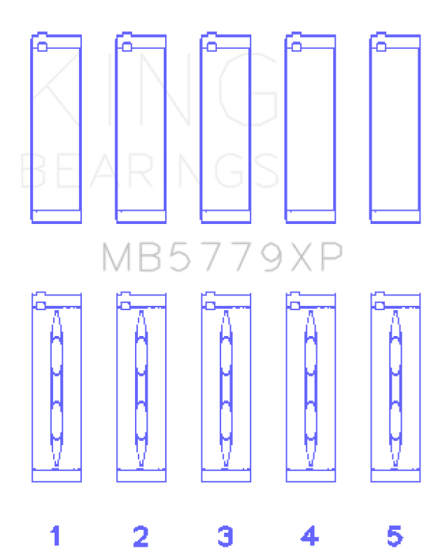 Load image into Gallery viewer, King Engine Bearings MB5779XP0.25 KING Main Bearings

