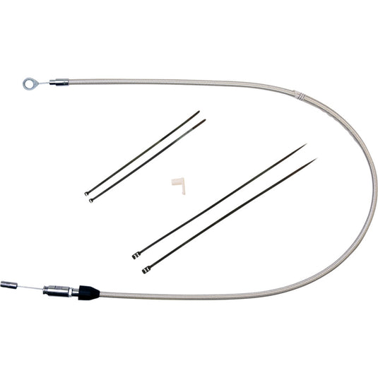 Magnum 5234HE Alternate Length Polished Stainless Quick Connect Braided Upper Clutch Cable - 34in.