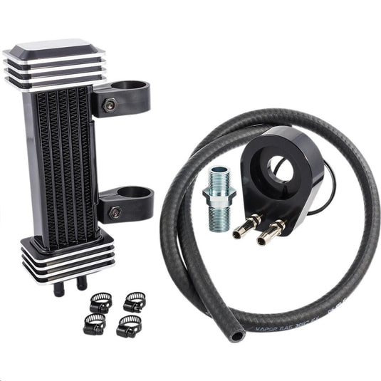 Jagg 762-1000 Vertical 6 Row Oil Cooler - Deluxe - Black