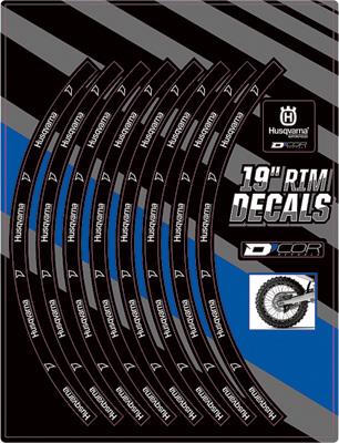 Dcor 40-80-209 Rim Decal - Husqvarna 19in. - Rear