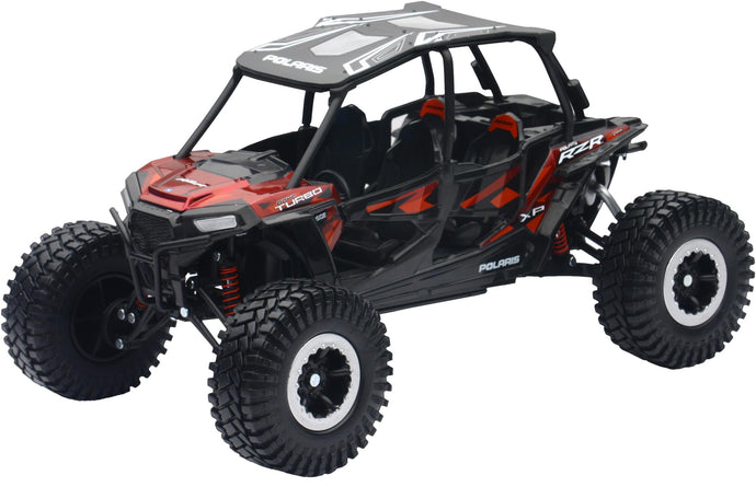 New Ray Toys 57976B 1:18 Scale ATV - Polaris RZR XP 4 Turbo Rock Crawler - Red