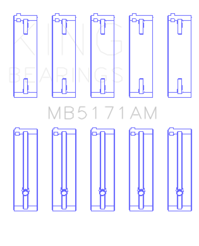 Load image into Gallery viewer, King Engine Bearings MB5171AM KING Main Bearings
