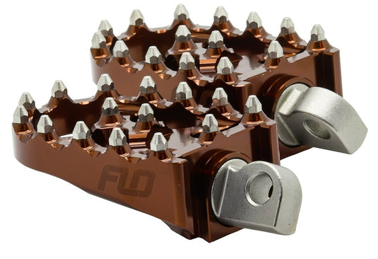 Flo Motorsports FPEG-800BRZ Moto Style Footpeg Set - Bronze