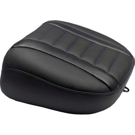 Mustang 88402SB Deluxe Touring Passenger Seat - Sky Blue Stitching