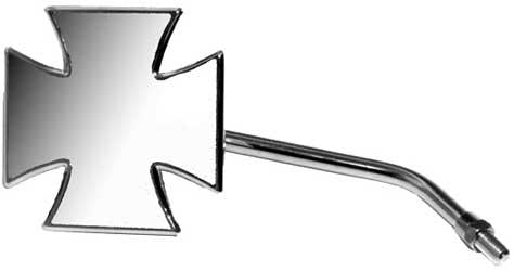 Emgo 20-34842A Maltese Cross Mirror - 10mm Euro or Japanese Models L.H.