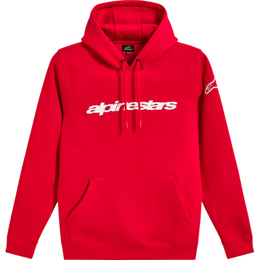 Alpinestars Race Wordmark Pullover Hoodie (Medium, Red/White)