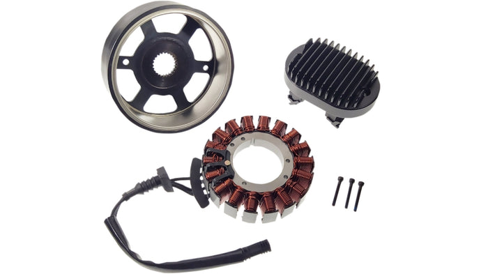 Drag Specialties 2112-1518 Charging Kit - with Black Regulator - 40Amp