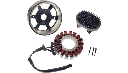 Drag Specialties 2112-1518 Charging Kit - with Black Regulator - 40Amp