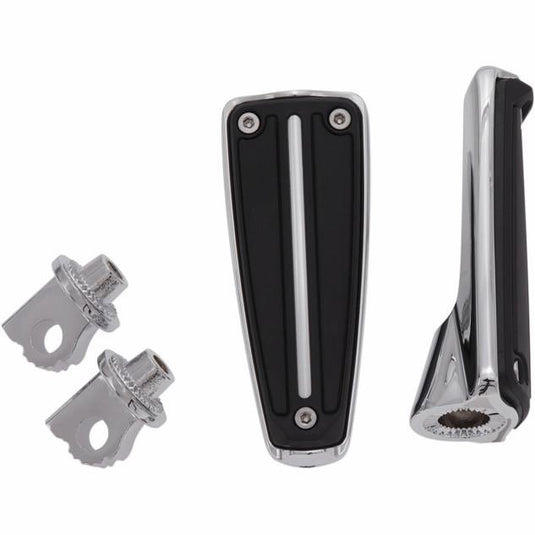 Ciro 61002 Rail Footpegs with Male Mount - Chrome
