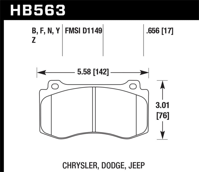 Load image into Gallery viewer, Hawk Performance HB563Z.656 HAWK Ceramic Brake Pad Sets
