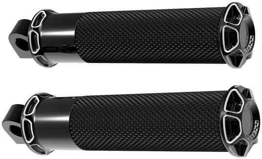 Arlen Ness 07-929 Fusion Footpegs - Bevelled - Black