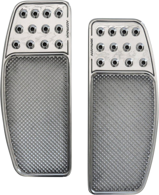 Accutronix FBF01-KDOC Drilled Original Front Floorboards - Original - Chrome Knurlednal