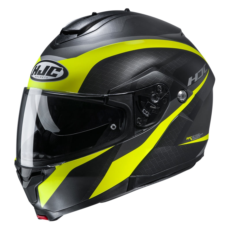 HJC C91 Taly Helmet Semi-Flat Hi-Viz Yellow (MC-3HSF) Black