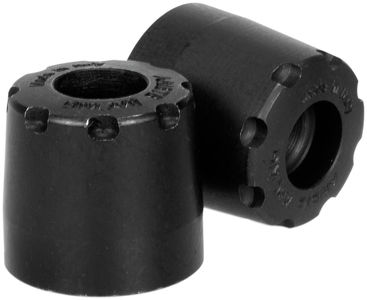 Ariete 12997/U2-N Alu-Rub Bar Ends - 14.5-17mm - Black