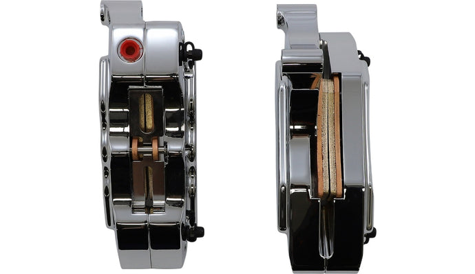 Hawg Halters Inc FKDDCC6013 6-Piston Single Disc Front Brake Caliper - Chrome