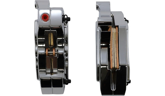 Hawg Halters Inc FKDDCC6013 6-Piston Single Disc Front Brake Caliper - Chrome