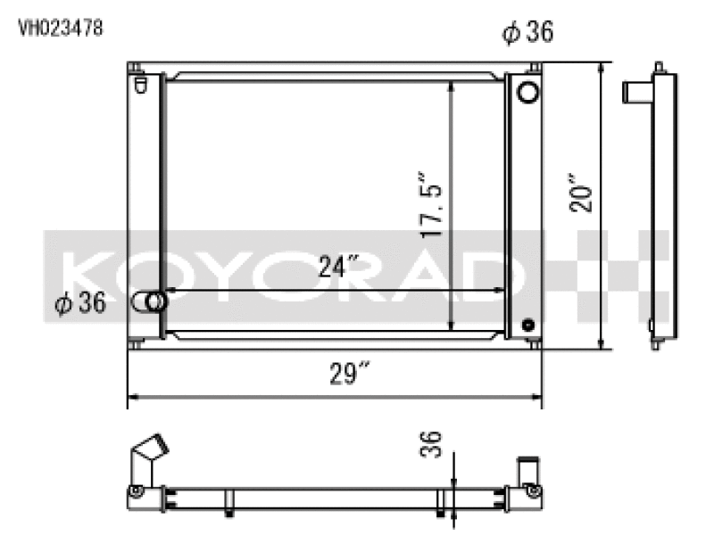 Load image into Gallery viewer, Koyo VH023478 KOY Racing Radiators
