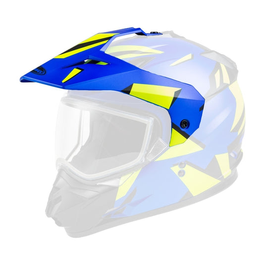 G-Max Visor with Screws for GM-11S Ripcord Helmets - Matte Blue/Hi-Vis