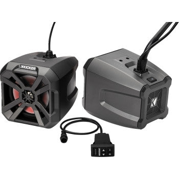 Kicker 48BTCAN65 Loaded Tower Cans with Brackets - 6.5in. Bluetooth with Integrated Amp