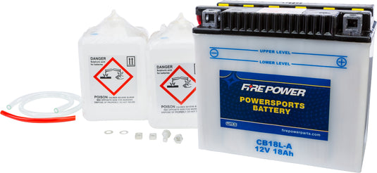 Fire Power CB18L-A Conventional 12V Heavy Duty Battery With Acid Pack