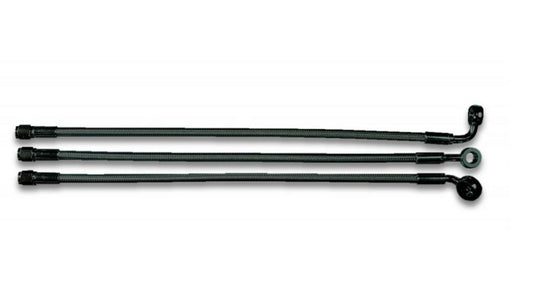 Magnum AS47225 Black Pearl Designer Series ABS Front Upper Brake Line - 10mm. 90deg. Banjo - 25in.