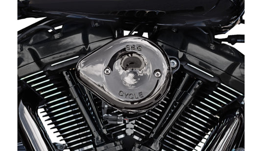 S&S Cycle 170-0782 Stealth Mini Teardrop Air Cleaner Kit - Lava Chrome