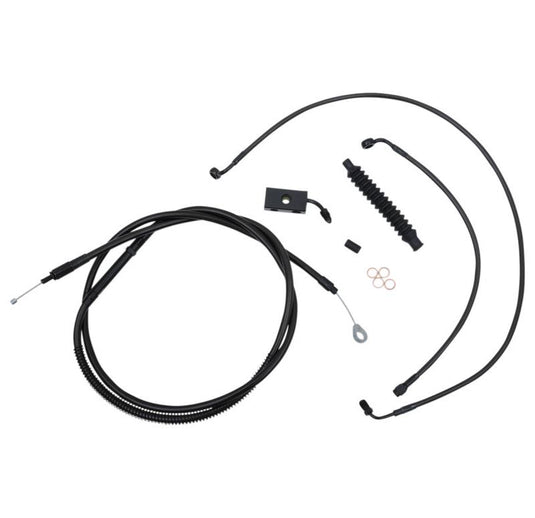 La Choppers LA-8152KT-13M Cable/Brake Line Kit - 12-14in. Ape Hangers - Midnight