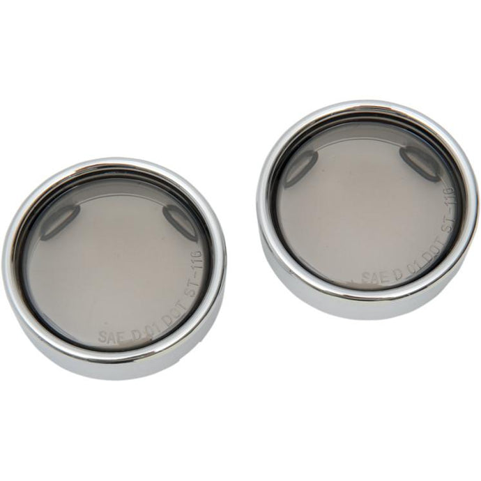 Drag Specialties 2020-0547 Deuce Style Deep-Dish Bezels - Smoke