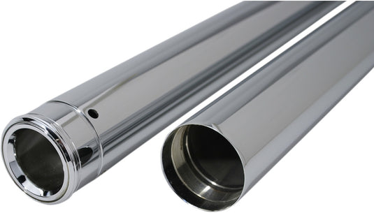 Custom Cycle 710001 49mm Show Chrome Fork Tubes - 25.75in.
