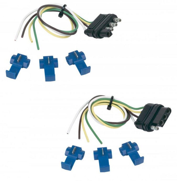 Hopkins Towing Solutions 48165 12in. 4-Wire Flat Tow Vehicle End/Trailer End Set w/ Splices