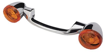 Harddrive 161800 Light Bar - Chrome with Amber Lenses