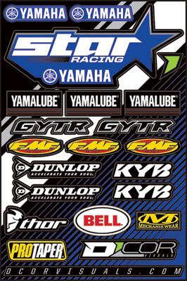 Dcor 40-50-116 Decal Sheet - Star Yamaha 2016