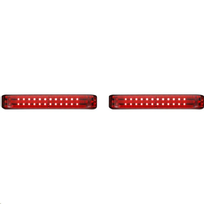 Custom Dynamics PB-SBSEQ-SS8-BR Probeam Sequential LED Saddlebag Light - Gloss Black With Red Lens
