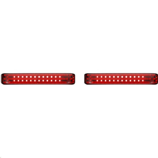 Custom Dynamics PB-SBSEQ-SS8-BR Probeam Sequential LED Saddlebag Light - Gloss Black With Red Lens